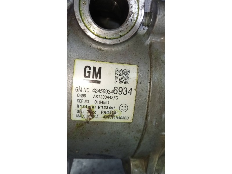 Recambio de compresor aire acondicionado para opel mokka x innovation start/stop referencia OEM IAM 424569346934  