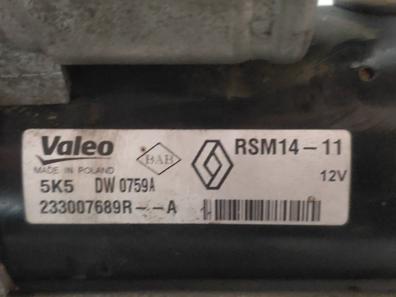 Recambio de motor arranque para renault clio iv limited referencia OEM IAM 233007689R RSM1411 
