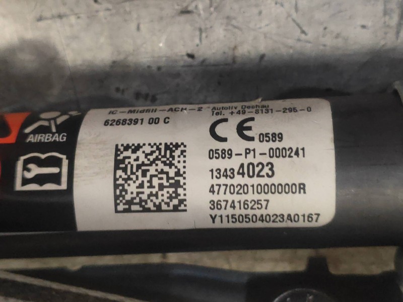 Recambio de airbag cortina delantero derecho para opel corsa e color edition ecoflex referencia OEM IAM 13434023  