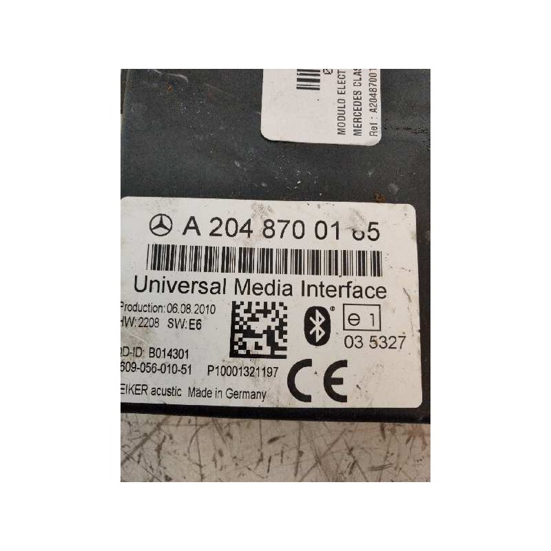 Recambio de modulo electronico para mercedes clase c (w204) berlina c 220 cdi blueefficiency (204.002) referencia OEM IAM A20487