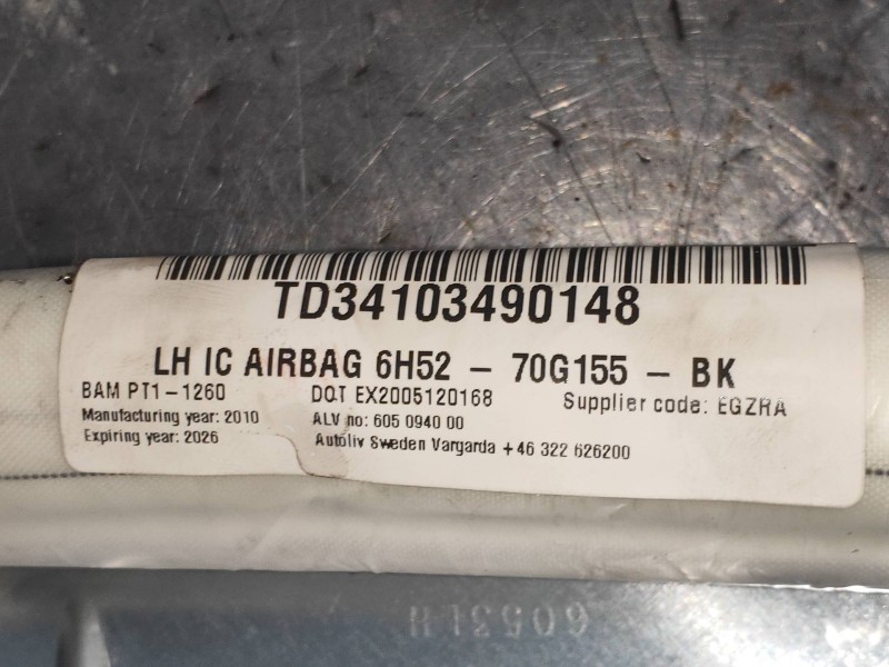 Recambio de airbag cortina delantero izquierdo para land rover freelander (lr2) td4 e referencia OEM IAM 6H5270G155BK  