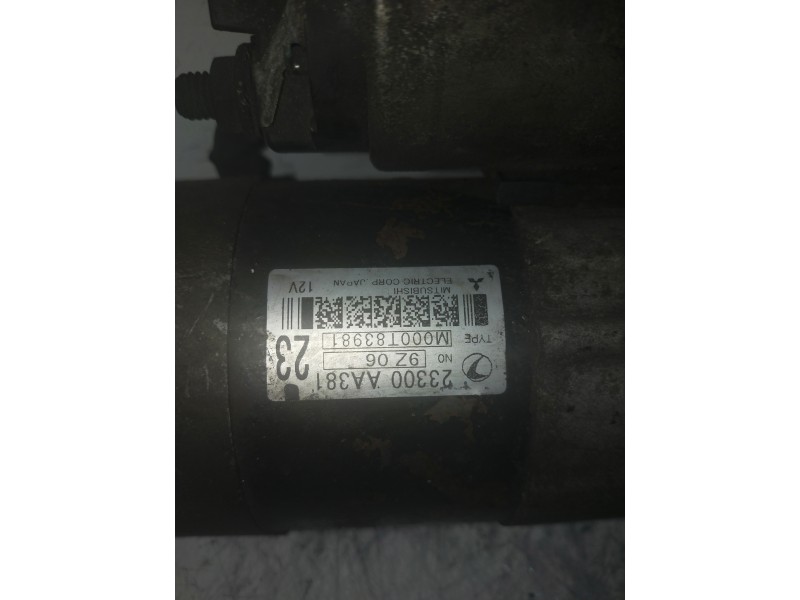 Recambio de motor arranque para subaru forester s11 (sg) 2.0 referencia OEM IAM 23300AA381 DENSO  Recambio de motor arranque para subaru forester s11 (sg) 2.0 referencia OEM IAM 23300AA381 DENSO
