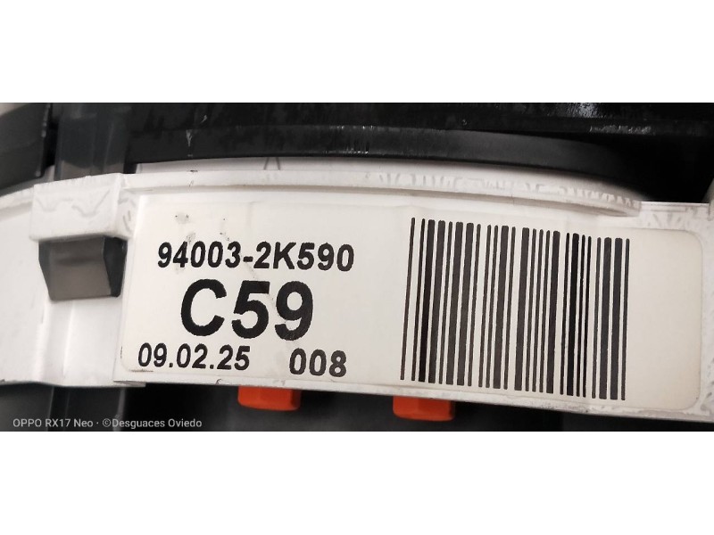 Recambio de cuadro instrumentos para kia soul diva referencia OEM IAM 940032K590  