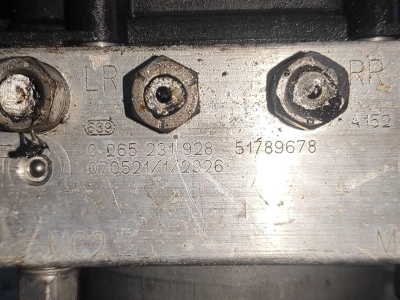 Recambio de abs para fiat bravo (198) 1.9 8v dynamic multijet mit paket sport referencia OEM IAM 0265231928 0265800623 51789678