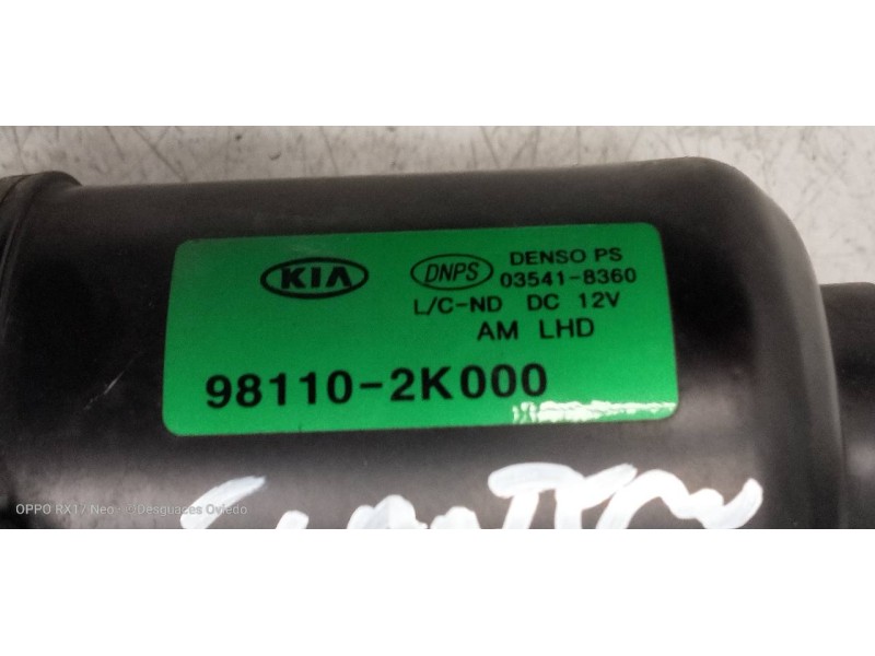 Recambio de motor limpia delantero para kia soul diva referencia OEM IAM 981102K000  