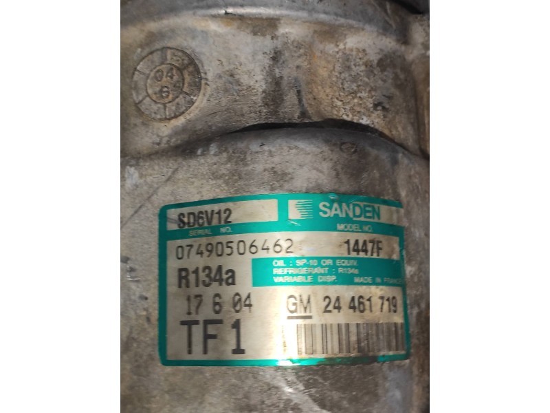 Recambio de compresor aire acondicionado para opel corsa c blue line referencia OEM IAM SD6V121447F 24461719 