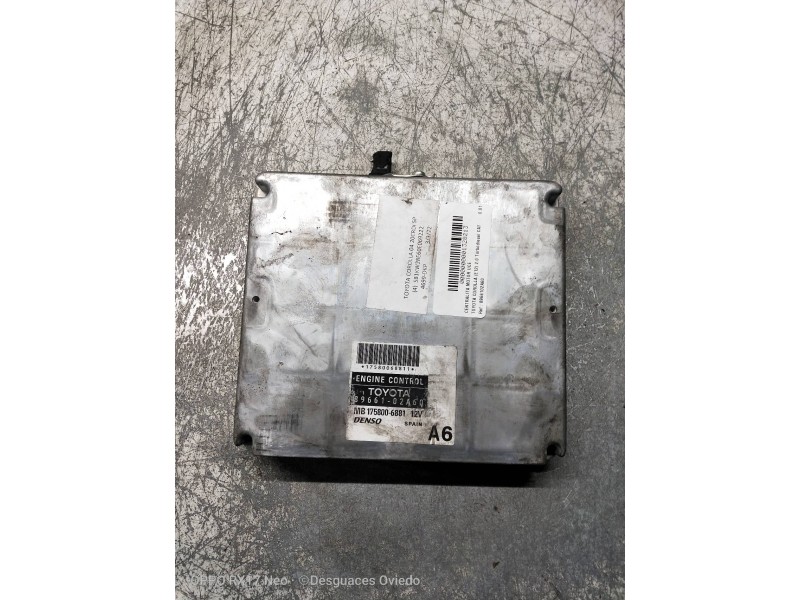 Recambio de centralita motor uce para toyota corolla (e12) 2.0 turbodiesel cat referencia OEM IAM 8966102A60 MB1758006881 