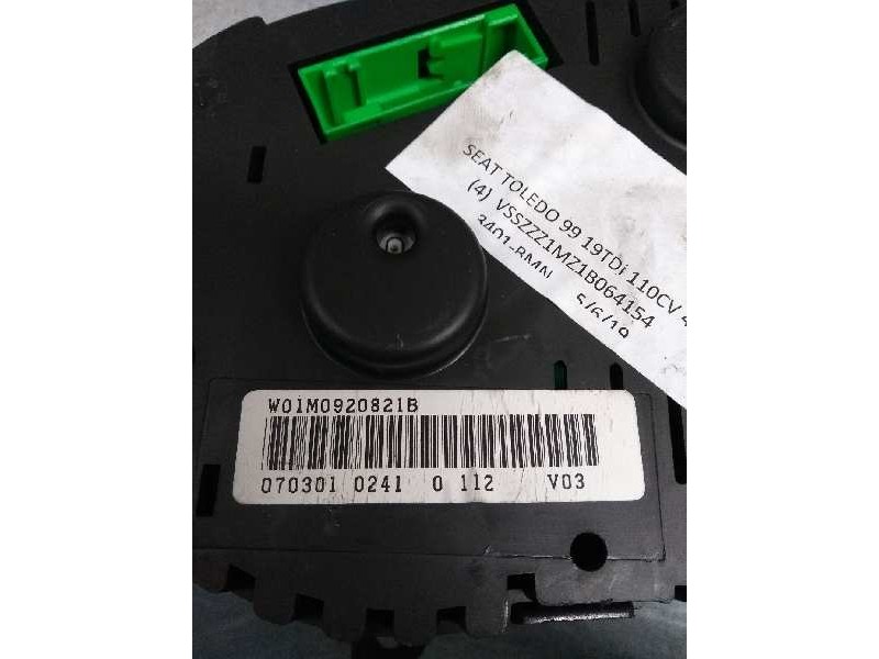 Recambio de cuadro instrumentos para seat toledo (1m2) signo referencia OEM IAM 110080075019 W01M0920821B  Recambio de cuadro instrumentos para seat toledo (1m2) signo referencia OEM IAM 110080075019 W01M0920821B