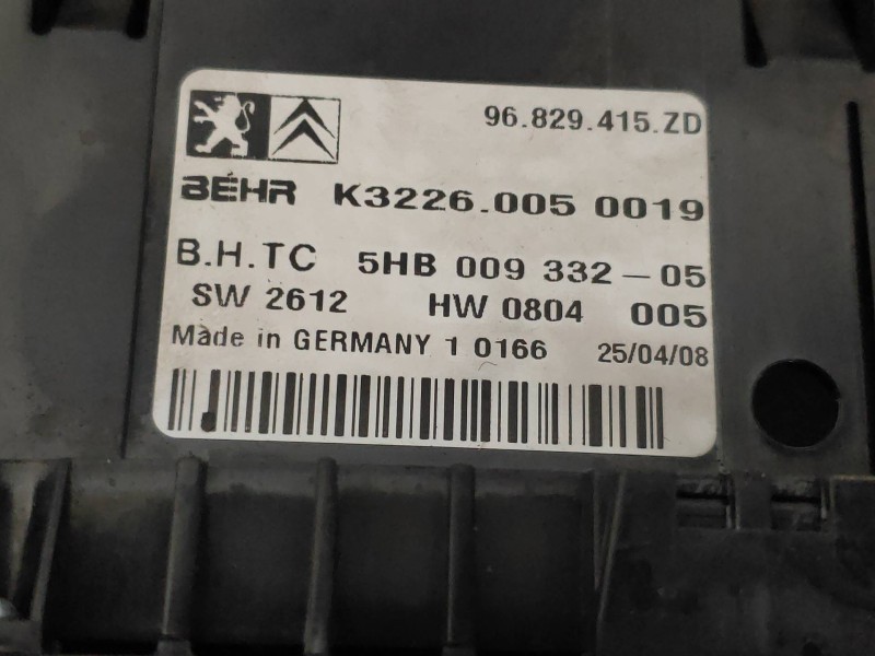 Recambio de mando calefaccion / aire acondicionado para citroen c5 berlina exclusive referencia OEM IAM 96829415ZD 5HB00933205 