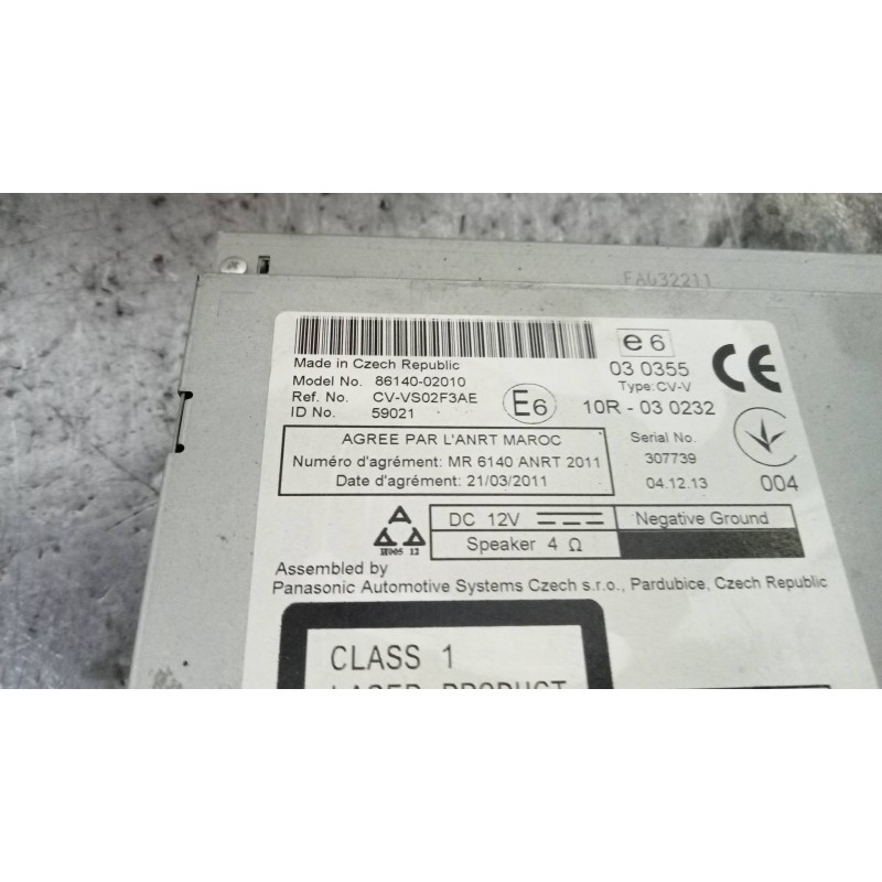 Recambio de sistema navegacion gps para toyota auris touring sports (e18) 1.8 16v cat (híbrido) referencia OEM IAM 8614002010 CV