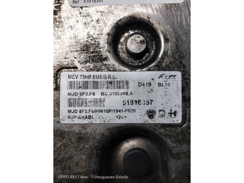 Recambio de centralita motor uce para citroen nemo x referencia OEM IAM 51918357 MJD8F3F6 