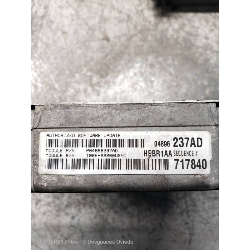 Recambio de centralita motor uce para chrysler 300 m (lr) 2.7 v6 referencia OEM IAM 04896237AD 717840 