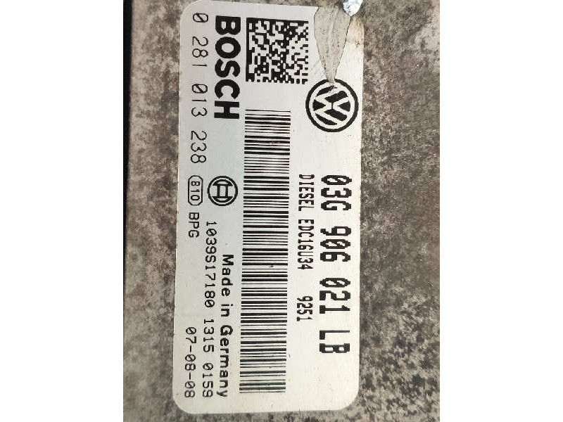 Recambio de centralita motor uce para skoda octavia berlina (1z3) active referencia OEM IAM 0281013238 03G906021LB 