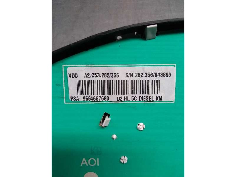 Recambio de cuadro instrumentos para peugeot 407 2.0 16v hdi fap cat (rhr / dw10bted4) referencia OEM IAM A2C53282356 9664667680