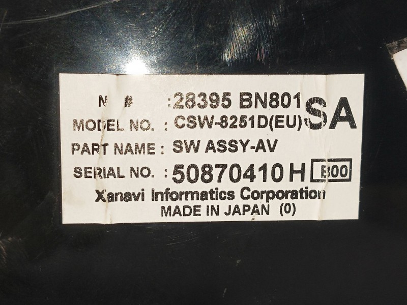 Recambio de mando calefaccion / aire acondicionado para nissan almera (n16/e) visia referencia OEM IAM 28395BN801 50870410H 