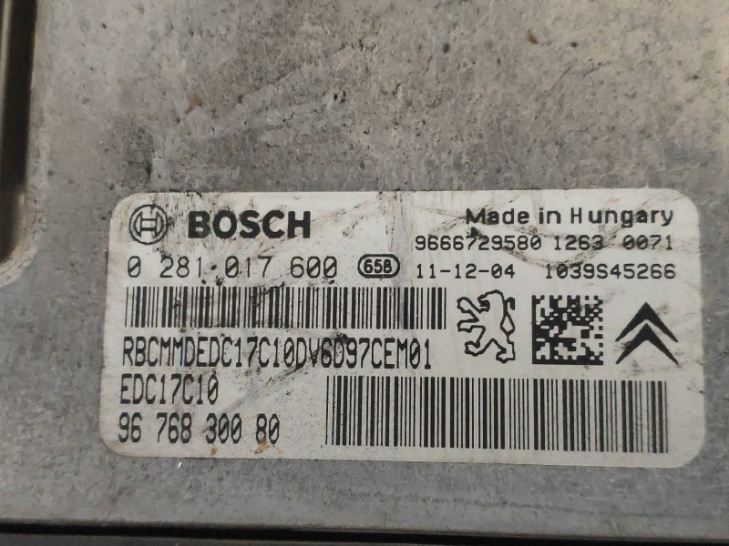 Recambio de centralita motor uce para citroen ds3 special edition referencia OEM IAM 0281017600 9676830080 966672958