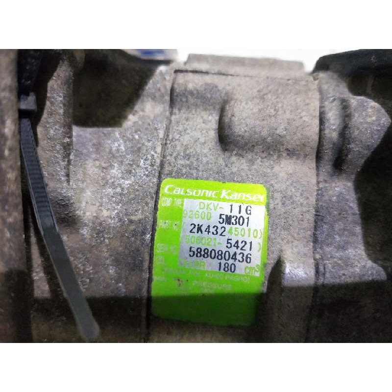 Recambio de compresor aire acondicionado para nissan x-trail (t30) comfort referencia OEM IAM 926005M301 DKV11G 2K33245010 50602