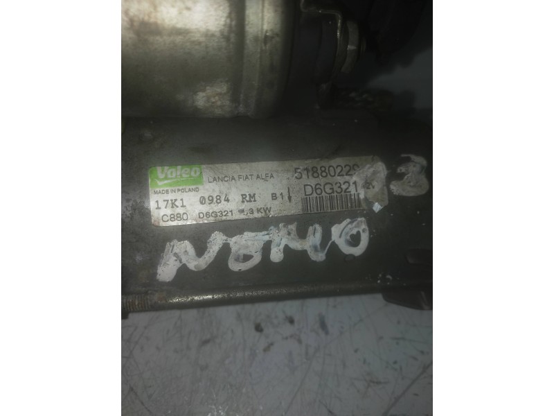 Recambio de motor arranque para citroen nemo x referencia OEM IAM D6G321 VALEO 
