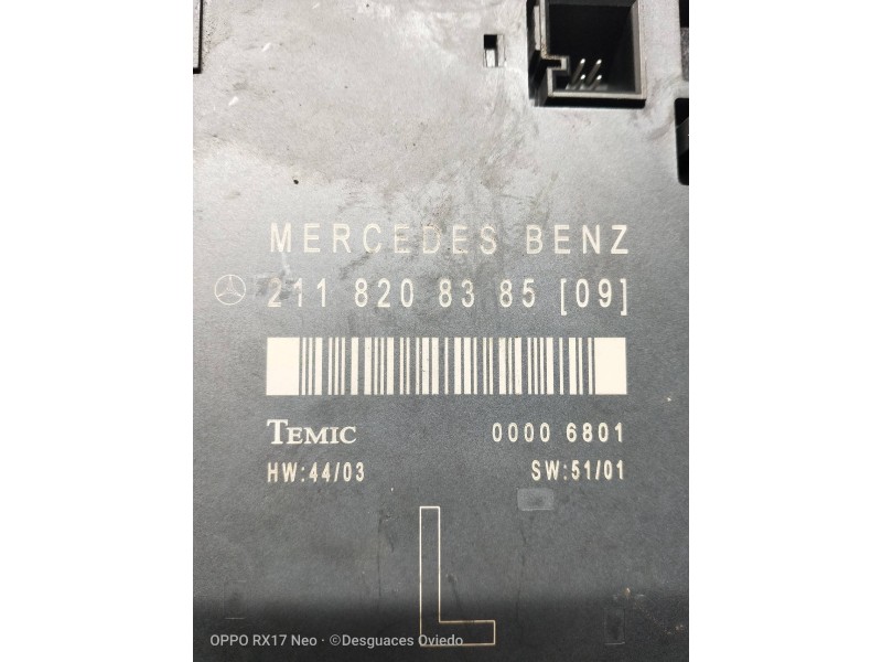 Recambio de modulo electronico para mercedes clase e (w211) berlina e 320 cdi (211.026) referencia OEM IAM 2118208385 00006801 