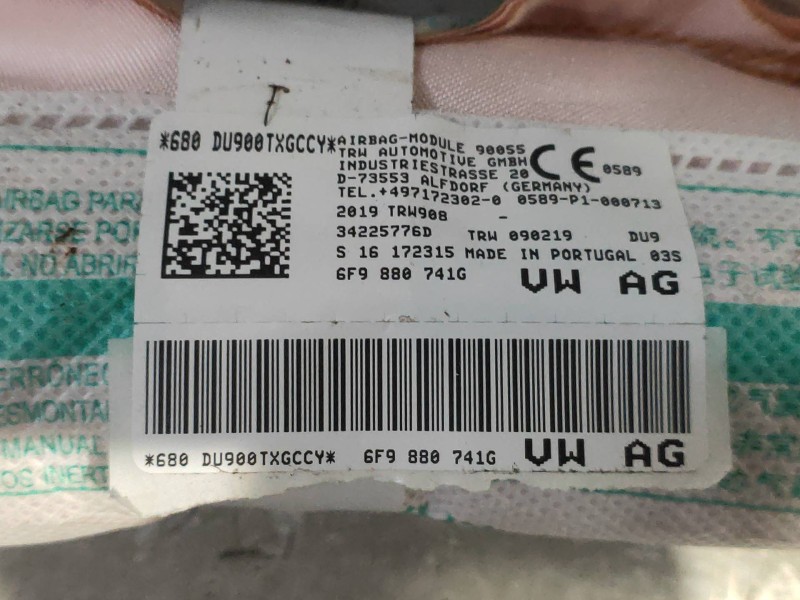 Recambio de airbag cortina delantero izquierdo para seat arona style referencia OEM IAM 6F9880741G  