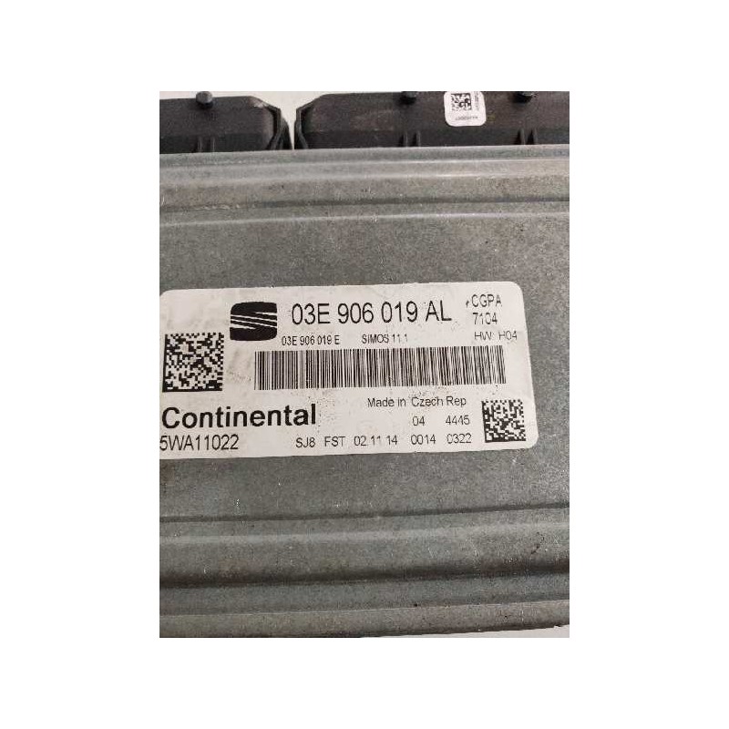 Recambio de centralita motor uce para seat ibiza sc (6j1) 1.2 12v referencia OEM IAM 5WA11022 03E906019AL 03E906019E SIMOS111