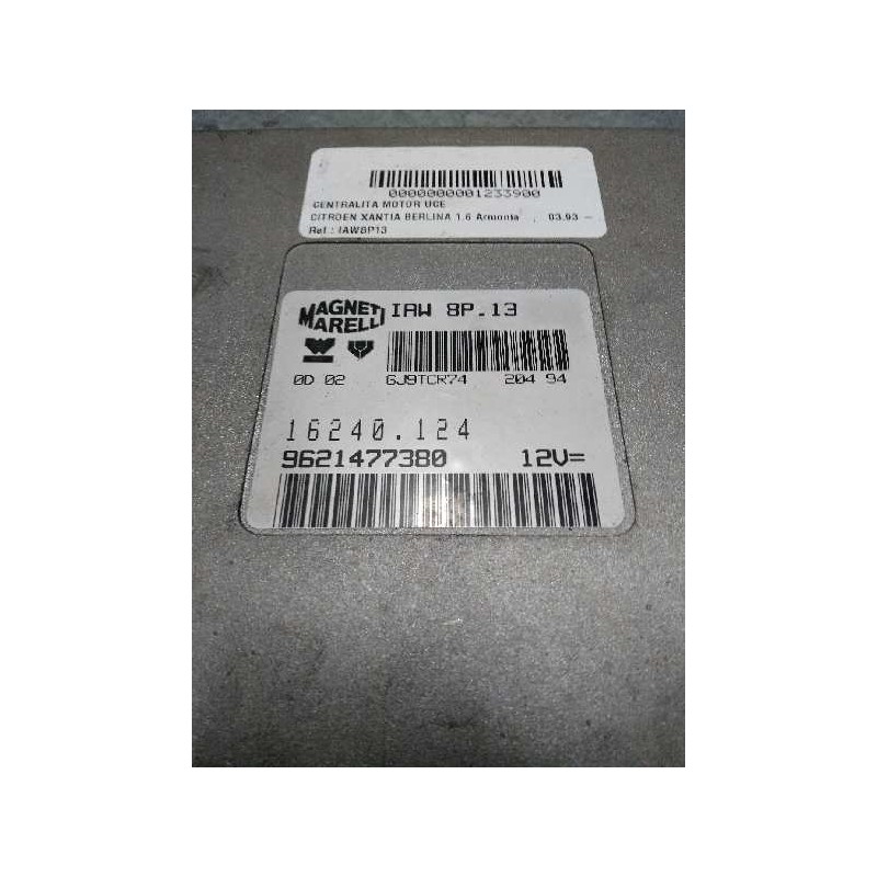 Recambio de centralita motor uce para citroen xantia berlina 1.6 armonia referencia OEM IAM IAW8P13 9621477380 16240124