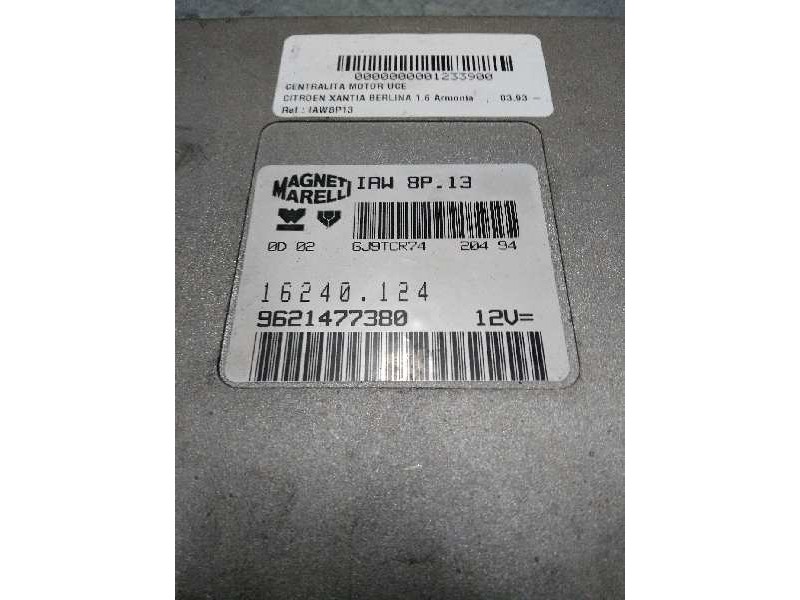 Recambio de centralita motor uce para citroen xantia berlina 1.6 armonia referencia OEM IAM IAW8P13 9621477380 16240124