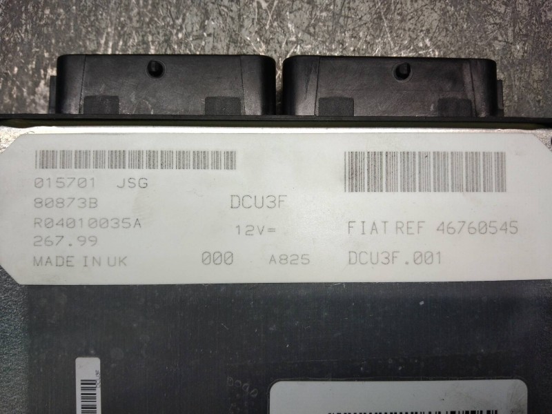 Recambio de centralita motor uce para fiat punto berlina (188) 1.9 d elx (i) referencia OEM IAM R04010035A 46760545 80873B