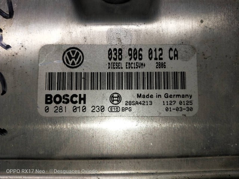 Recambio de centralita motor uce para seat leon (1m1) signo referencia OEM IAM 0281010230 038906012CA EDC15VM Recambio de centralita motor uce para seat leon (1m1) signo referencia OEM IAM 0281010230 038906012CA EDC15VM