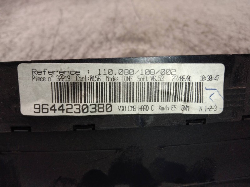 Recambio de cuadro instrumentos para peugeot 406 berlina (s1/s2) st referencia OEM IAM 110080108002 9644230380 