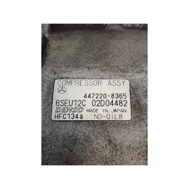 Recambio de compresor aire acondicionado para mercedes clase a (w168) 170 cdi (168.008) referencia OEM IAM 4472208385 02D04482 