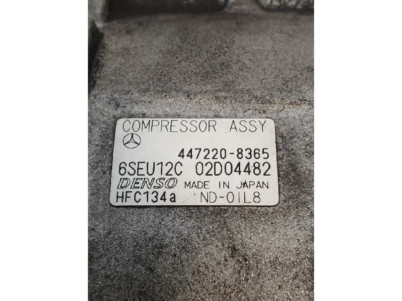 Recambio de compresor aire acondicionado para mercedes clase a (w168) 170 cdi (168.008) referencia OEM IAM 4472208385 02D04482 