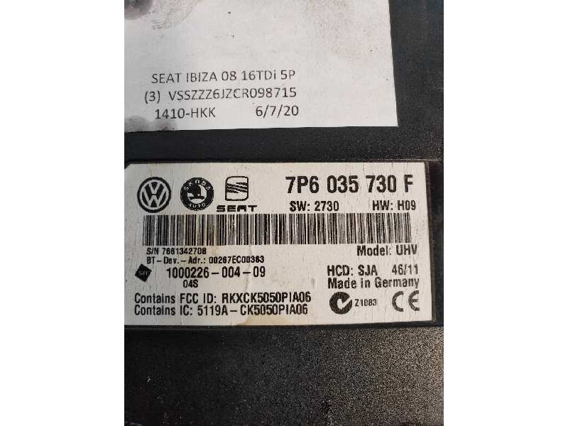 Recambio de modulo electronico para seat ibiza (6j5) 1.6 tdi referencia OEM IAM 79P0035730F  