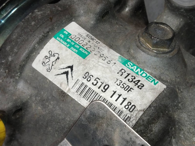 Recambio de compresor aire acondicionado para citroen c4 coupe collection referencia OEM IAM SD6C121350F 9651911180 