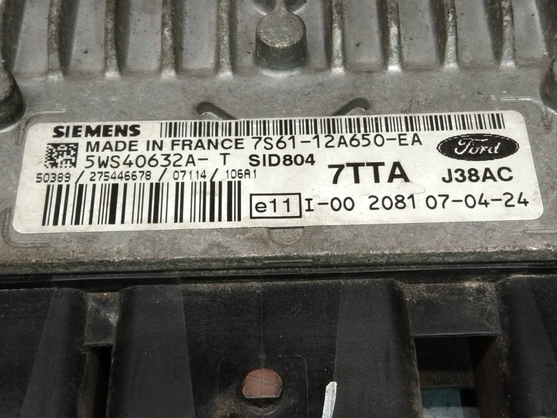 Recambio de centralita motor uce para ford fiesta (cbk) fun referencia OEM IAM 5WS40632AT 7S6112A650EA 7TTA SID804