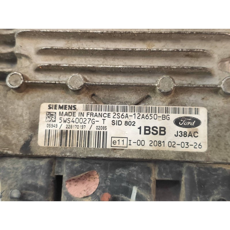 Recambio de centralita motor uce para ford fiesta (cbk) ambiente referencia OEM IAM 5WS40027GT 2S6A12A650BG 1BSB SID802 SIEMENS