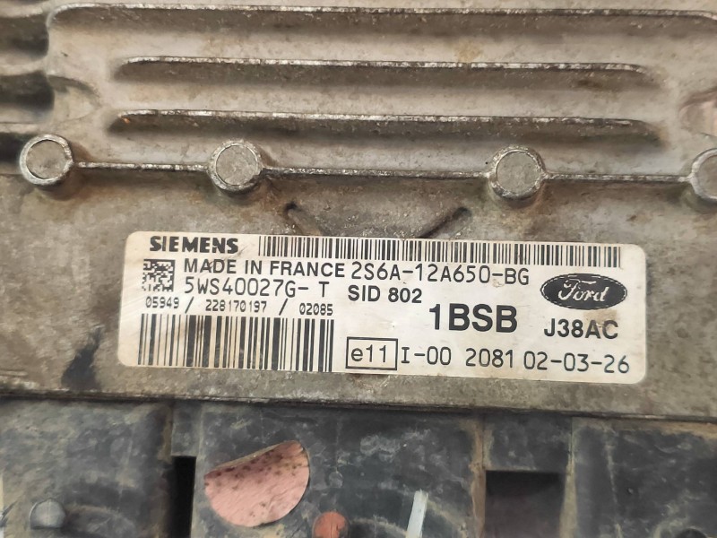 Recambio de centralita motor uce para ford fiesta (cbk) ambiente referencia OEM IAM 5WS40027GT 2S6A12A650BG 1BSB SID802 SIEMENS