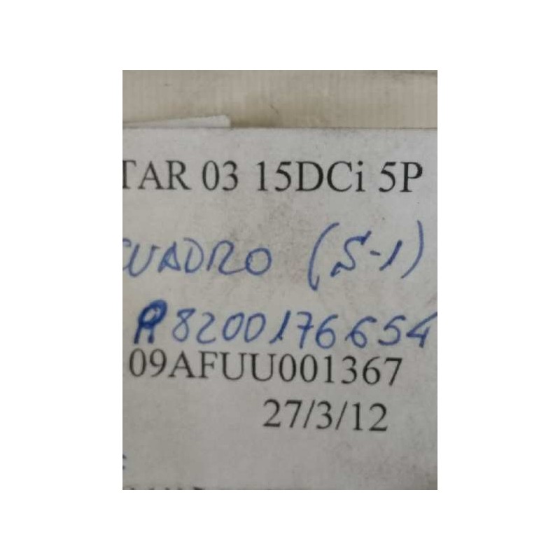 Recambio de cuadro instrumentos para nissan kubistar (x76) 1.5 dci turbodiesel cat referencia OEM IAM P8200176654 216711763 X76
