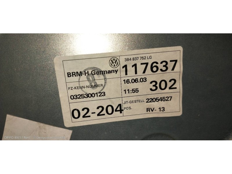 Recambio de elevalunas trasero izquierdo para volvo s70 berlina 2.5 d / tdi referencia OEM IAM   