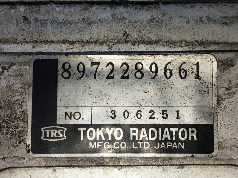 Recambio de intercooler para isuzu trooper referencia OEM IAM 8972289661 306251 