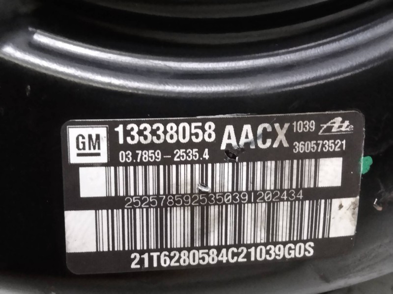 Recambio de servofreno para opel astra j lim. cosmo referencia OEM IAM 13338058 03785925354 