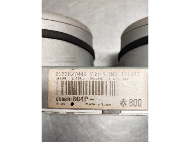 Recambio de cuadro instrumentos para volkswagen polo berlina (6n2) trendline referencia OEM IAM 6N0920804P  