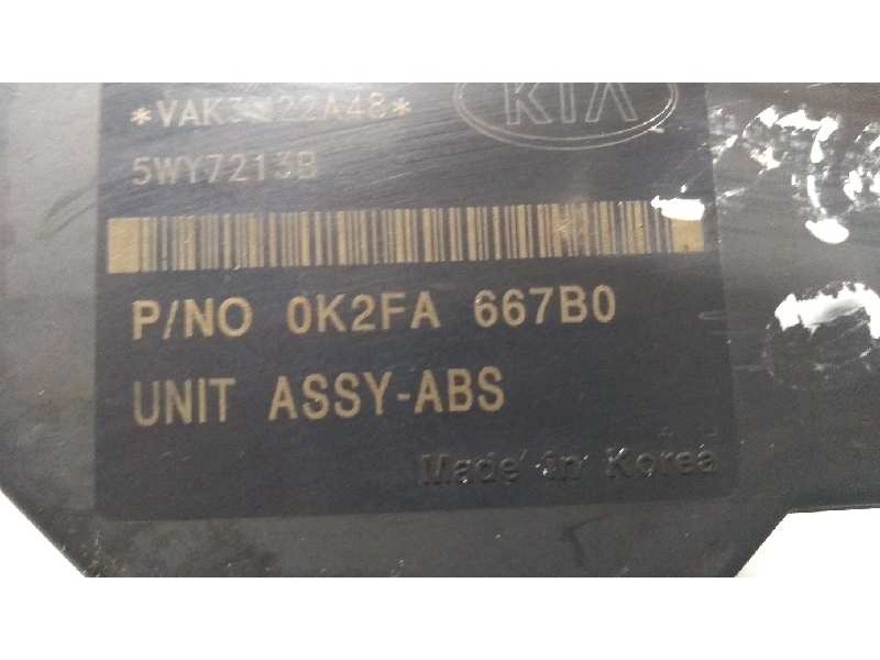 Recambio de abs para kia carnival ii 2.9 crdi cat referencia OEM IAM 0K2FA667B0 2K56T437A0 BH60104700