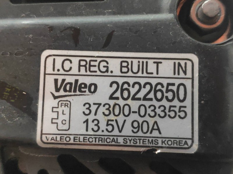 Recambio de alternador para hyundai i20 coupe 1.2 16v cat referencia OEM IAM 3730003355 2622650 