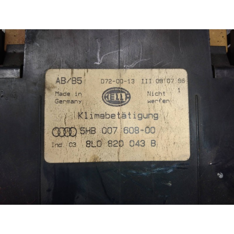 Recambio de mando calefaccion / aire acondicionado para audi a3 (8l) 1.9 tdi ambiente referencia OEM IAM 8L0820043B 5HB00760800 