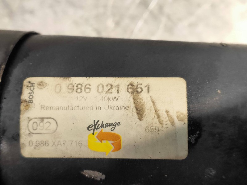 Recambio de motor arranque para citroen jumpy hdi 90 29 l2h1 furg. referencia OEM IAM 0986021651  