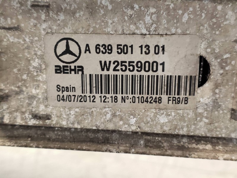 Recambio de intercooler para mercedes vito kasten (639) 113 cdi lang (639.603) referencia OEM IAM W2559001 6395011301 BEHR