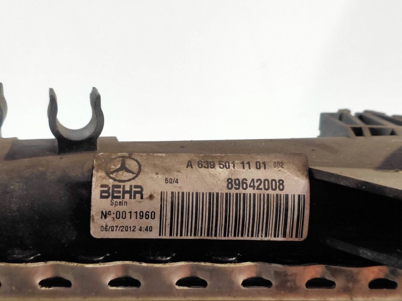 Recambio de radiador agua para mercedes vito kasten (639) 113 cdi lang (639.603) referencia OEM IAM 89642008 6395011101 63950111