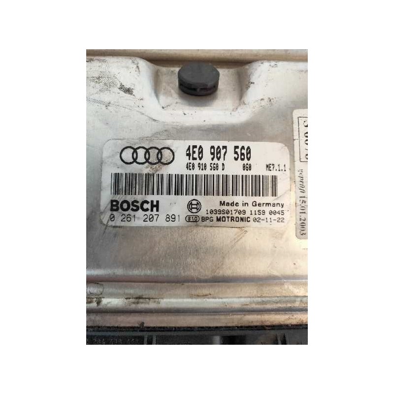 Recambio de centralita motor uce para audi a8 (4e2) 3.7 quattro referencia OEM IAM 0261207891 4E0907560 4E0910560