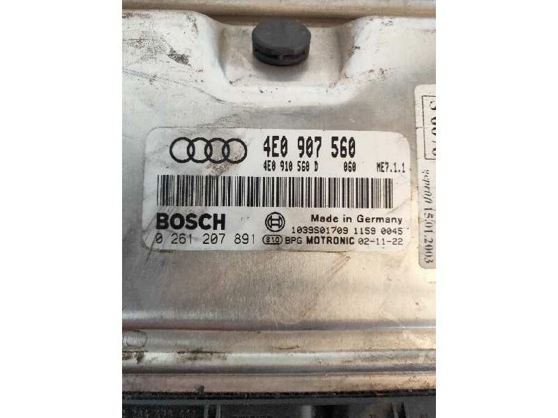 Recambio de centralita motor uce para audi a8 (4e2) 3.7 quattro referencia OEM IAM 0261207891 4E0907560 4E0910560